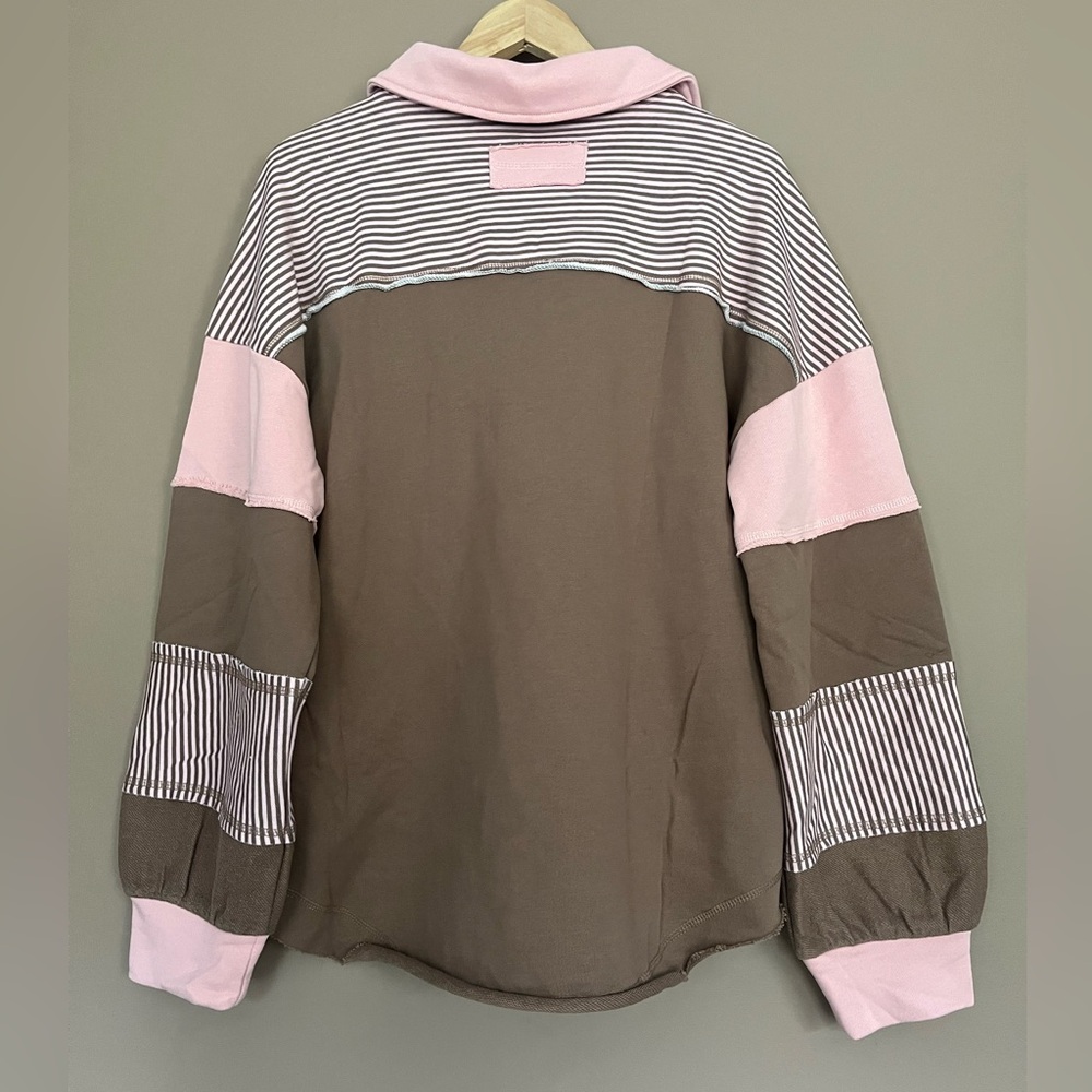 {New In} Collared Neapolitan Oversized Knit Pullover Top - Womens Medium - NWT - Picture 5 of 11